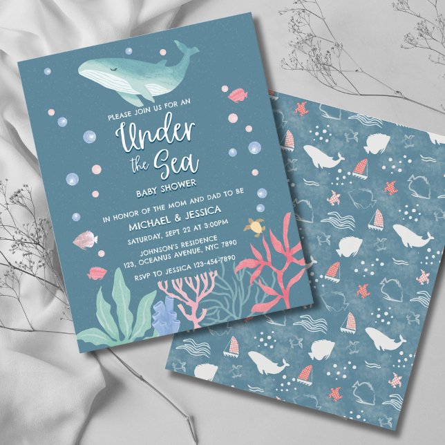 Budget under Sea Ocean Baby Shower Mamma Pappa (Skapare uppladdad)
