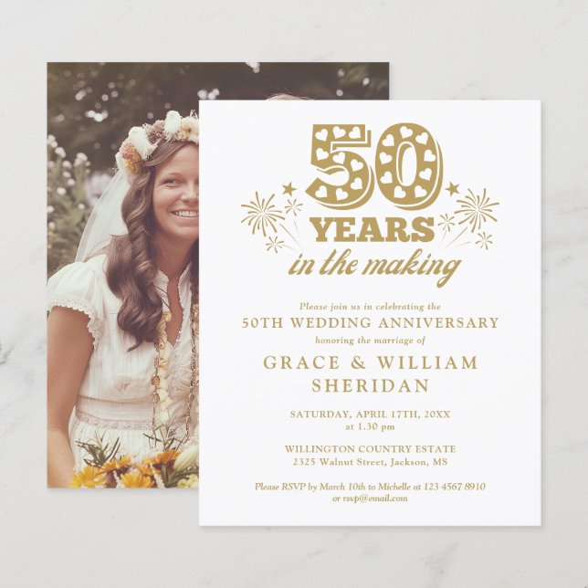 Budget Under Tillblivelse 50-årsjubileum Fotoinbju (Fram/baksida)