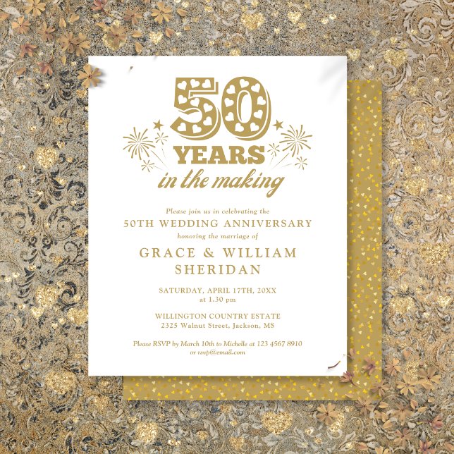 Budget Under Tillverkning 50-årsjubileum Inbjudan (Budget In The Making 50th Anniversary Invitation)