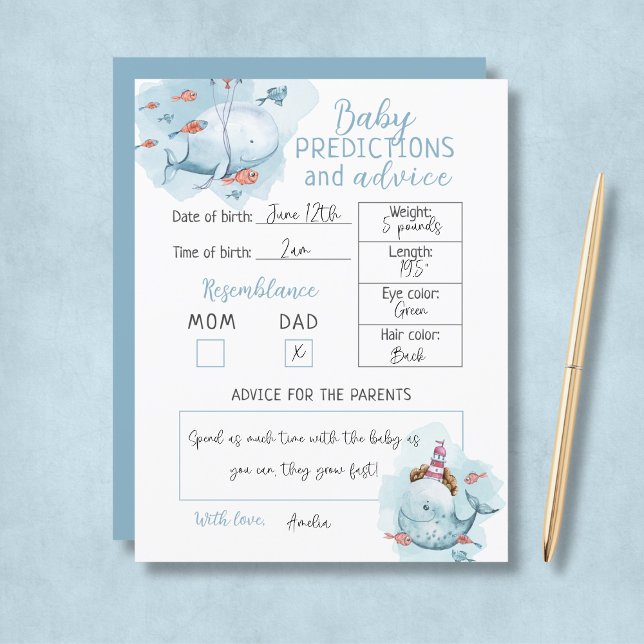 Budget Val Baby Baby Shower Baby Förutsägelser & R (Budget Whale Baby Shower Baby Predictions & Advice
)