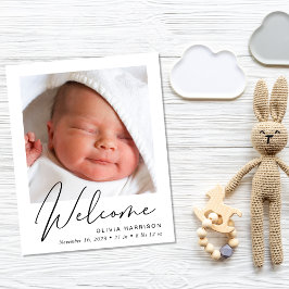 Budget Välkomstfotokollage Birth-meddelande