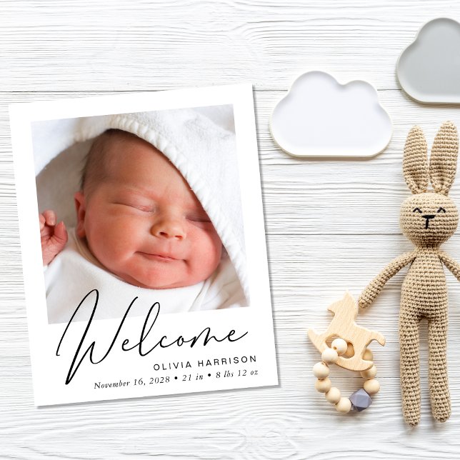 Budget Välkomstfotokollage Birth-meddelande (Skapare uppladdad)