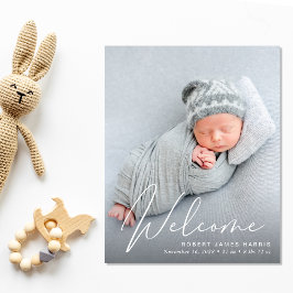 Budget Välkomstskript 4 Foto Födelse Tillkännagiva