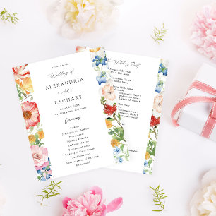 Budget Vår MultiFloral Bröllop Ceremony-programmet
