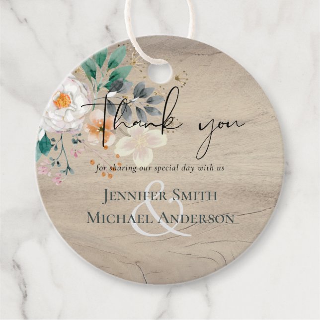 BUDGET Vår Wildblommor Barn Garden Wedding Gåvor Etiketter (Framsida)