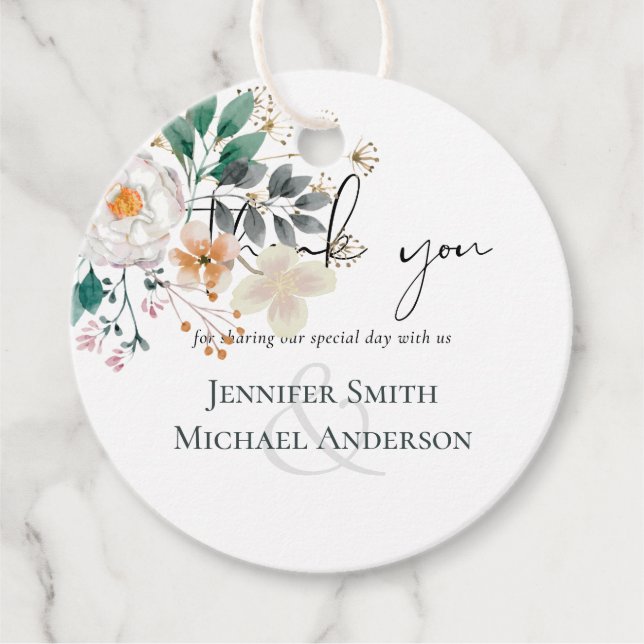 BUDGET Vår Wildblommor Barn Garden Wedding Gåvor Etiketter (Framsida)