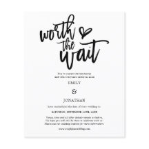 Budget Värde vänta Bröllop spara datum