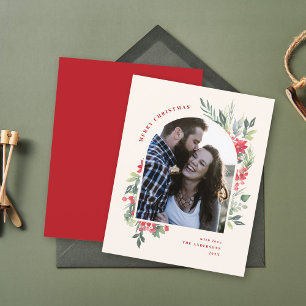 Budget vattenfärg blad foto valv jul