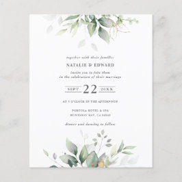 budget vattenfärgen har en böjd grönt foliage