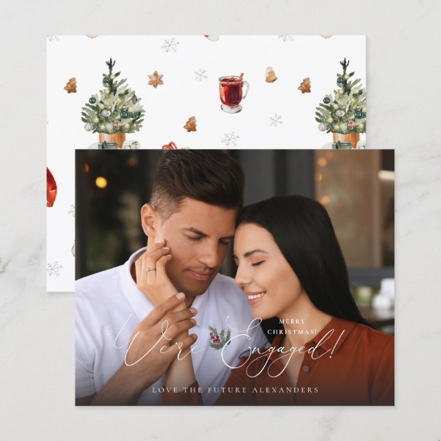 Budget Vi är engagerad i Photo E Holly Berry Helgd (Fram/baksida)