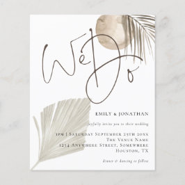 Budget vi gör Boho Pampas Grass Wedding bjudande