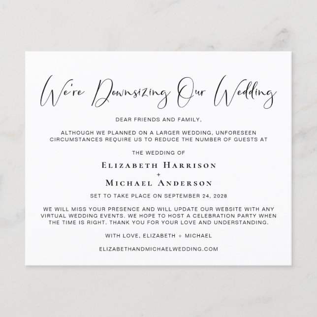 Budget Vi Gör Vår Bröllopsfest Mindre - Underrätte (Framsida)