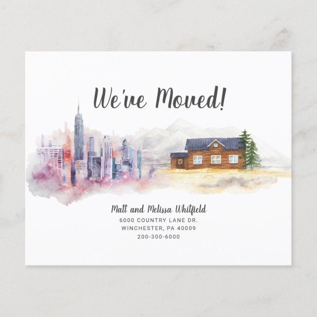 Budget Vi Har Bytt Land Flyttmeddelande (Framsida)