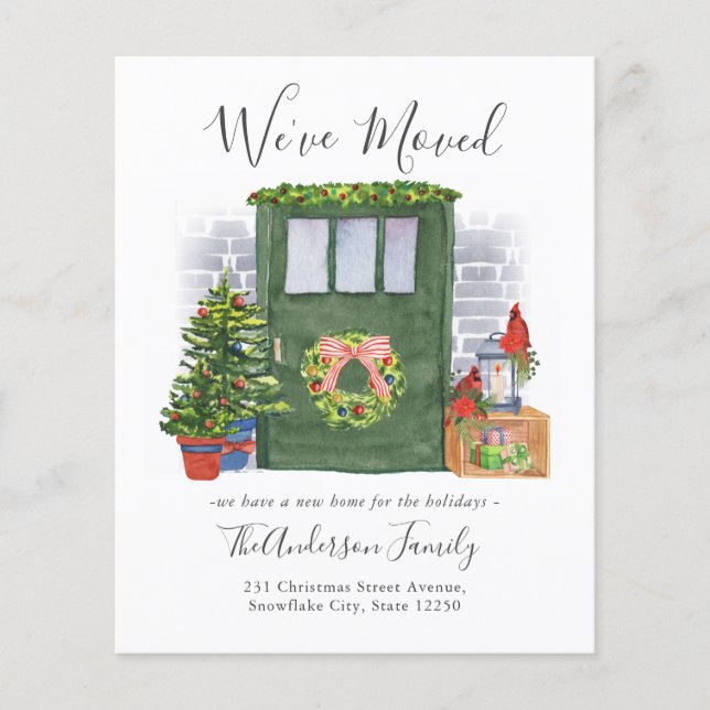 Budget Vi Har Flyttat Dörr Jul Högtid Flytt (Framsida)