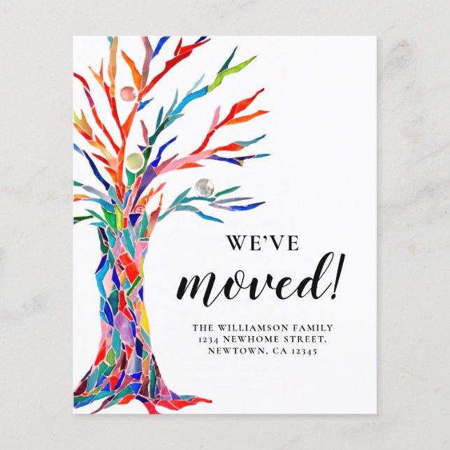 Budget Vi har flyttat Modern Flytta Meddelande (Framsida)