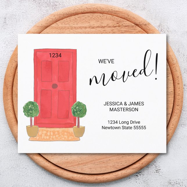 Budget Vi har flyttat Red Door-meddelande (Skapare uppladdad)