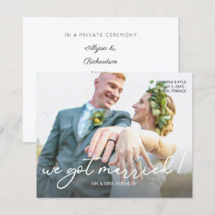 Budget Vi Har Married S Photo Bröllop annonsering