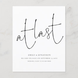 Budget vid senaste Förlovning av fotomeddelande