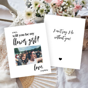 Budget vill du vara min blomsterflicka foto förfrå