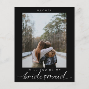 Budget Vill du vara min brudtärna Minimalistisk Fo