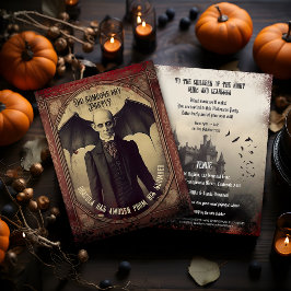 Budget Vintage Dracula Halloween-inbjudan Vykort