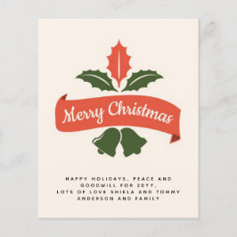 Budget Vintage Jul Inbjudan Brev