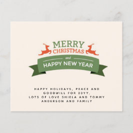 Budget Vintage jul Inbjudan Brev