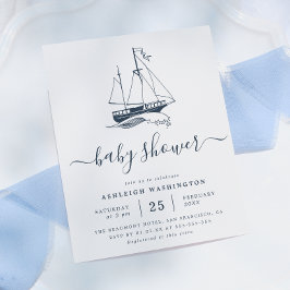 Budget Vintage Navy Fartygs Nautilus Babyfirande