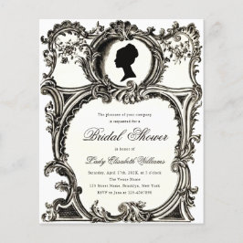 Budget Vintage Rokoko Regency Bröllopsfest Inbjuda