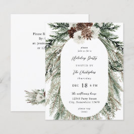 Budget Vinter Vit Blommig & Tall Julgran Christmas