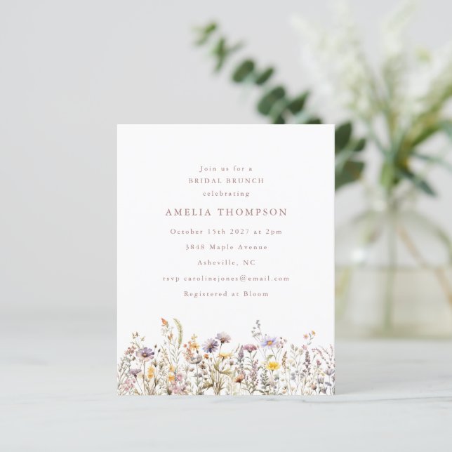 Budget Violetta Vildblommor Kant Bröllopsdusch  (Stående Fram)