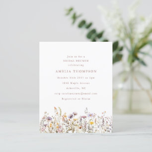 Budget Violetta Vildblommor Kant Bröllopsdusch