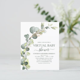 Budget Virtuell Baby Shower Greenery Eucalyptus