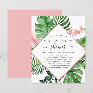 Budget Virtuell Bröllopsfest Tropicalisk Palm