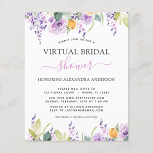 Budget Virtuell Möhippa Lila Greenery Flygblad