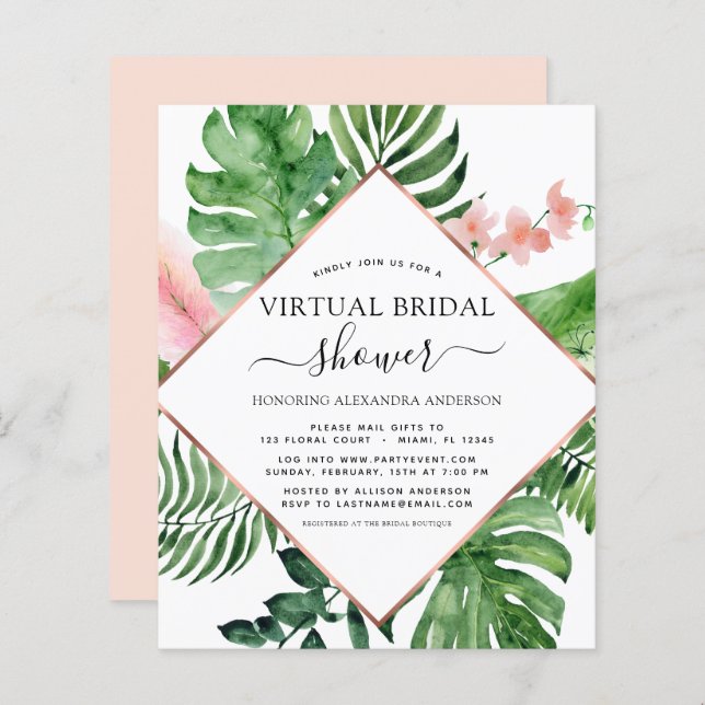 Budget Virtuell Möhippa Tropical Handflatan (Fram/baksida)