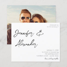 Budget Vit Kalligrafi Foto Bröllop V2