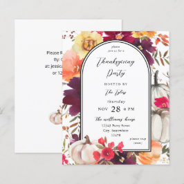 Budget Vit Pumpa Höst Blommig Tacksägelse