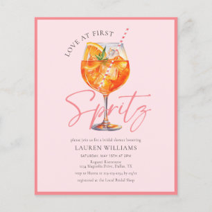 Budget Watercolor Aperol Spritz Möhippa Flygblad