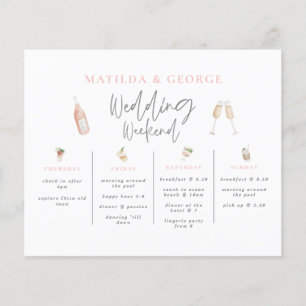 budget Watercolor bröllop helg bachelorette