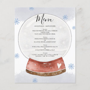 Budget Watercolor BRÖLLOP MENU. Flyer