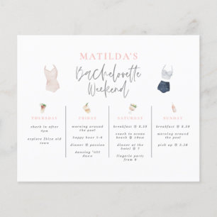 Budget Watercolor drink bachelorette helg