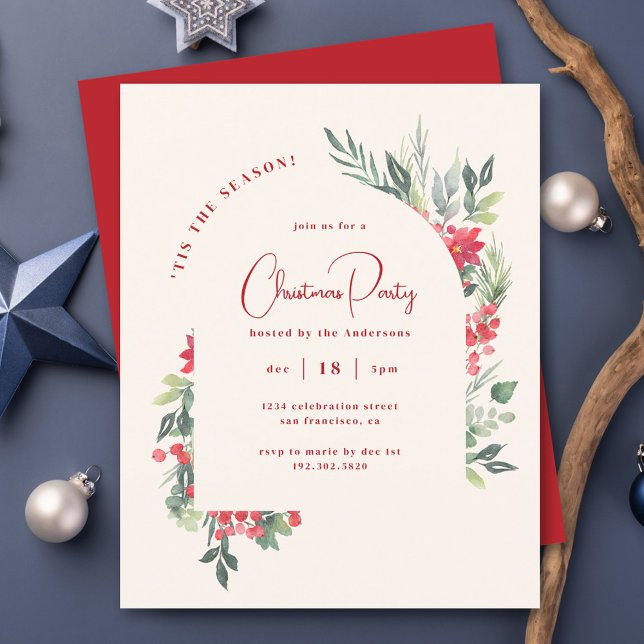 Budget Watercolor Foliage Arch jul Party (Skapare uppladdad)