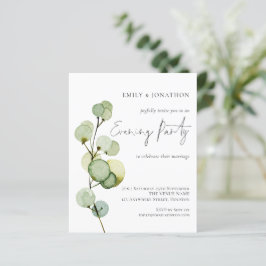 Budget Watercolor Löv Bröllop Evening Party