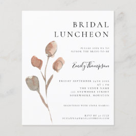 Budget Watercolor Löv Möhippa Luncheon Inbjudan