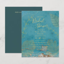 Budget Watercolor Teal Guld Möhippa