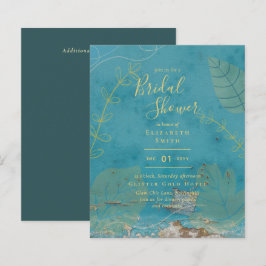 Budget Watercolor Teal Guld Möhippa