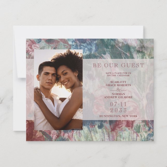 Budget Wedding Floral Texture Background Photo (Framsida)