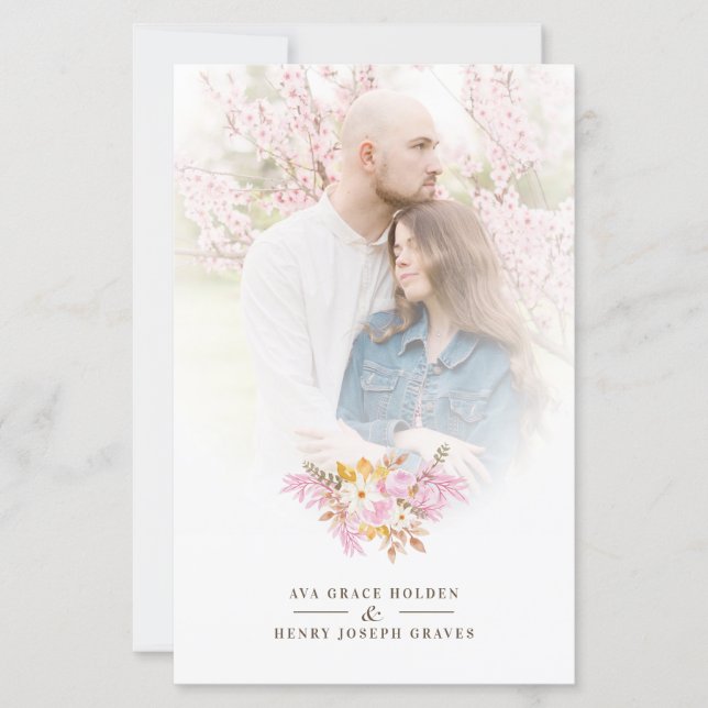 Budget Wedding Pink Flowers & Branches Bouquet (Framsida)