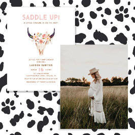 Budget Western Foto Flick Baby Shower Inbjudan